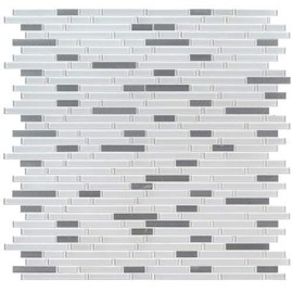 Lucid Sky Interlocking 11.81 in. x 12 in. x 4mm Glass Metal Mesh-Mounted Mosaic Tile - 5 Pack Set - 5 Sheets (4.9 sqft)