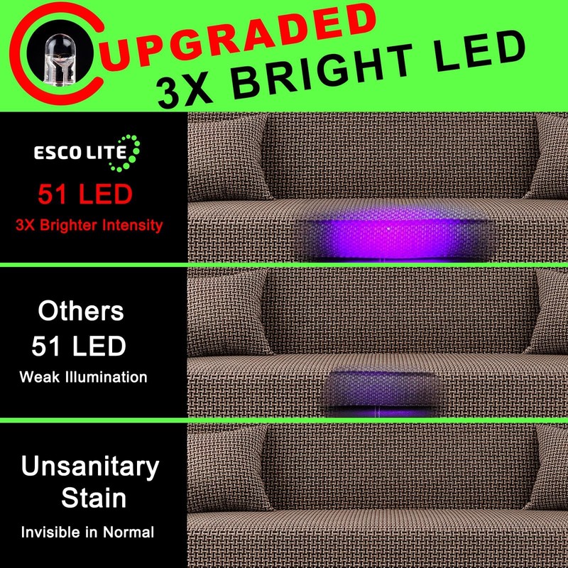 ESCO LITE UV Flashlights Black Light for Pet Urine Detection