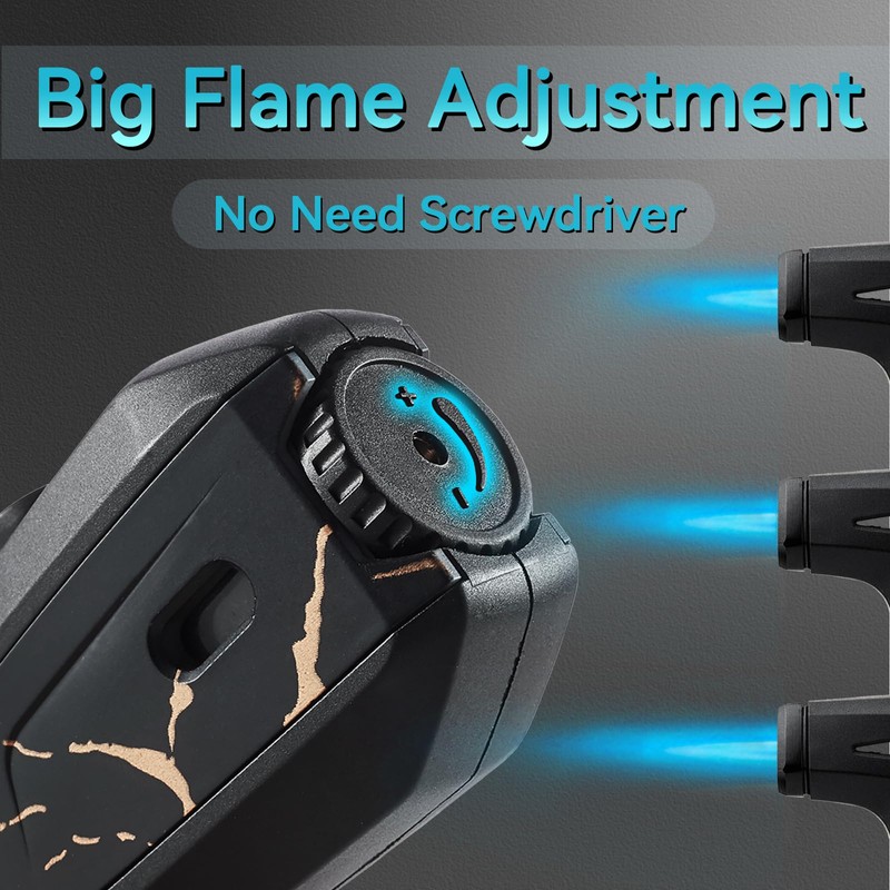 2 Pack Torch Lighter, Zoocura Single Jet Flame Butane Lighters