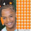 VENOFEN 50PCS Orange Loc Beads Acrylic Pony Hair Beads Cute