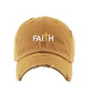 Faith with Cross Vintage Baseball Cap Embroidered Cotton Adjustable Distressed
