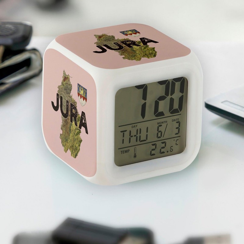 Fabulous Pink Cube Illuminated Alarm Clock - Jura 39 Department