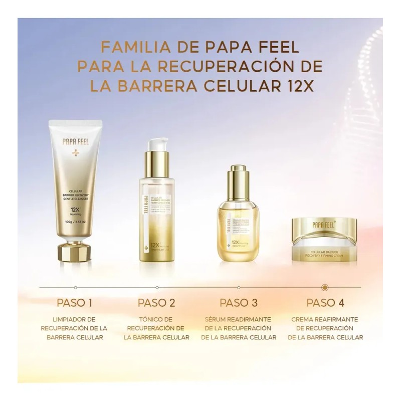 Papa Feel Facial Crema Reparadora 12x Antiarrugas 50g Sensible Día/noche
