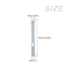 sourcing map Double Ended Screws (M10 Thread 100mm Long) 5pcs, Hanger Bolts Self-Tapping Double Sided Screws - for Home Repairs