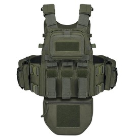 BOMTURN Great Tactical Outdoor Vest for Men Multifunctional Modular Molle Vest With Metal Buckles