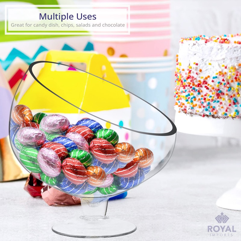 Royal Imports Clear Glass Slant Cut Tilted Angled Bubble Ball