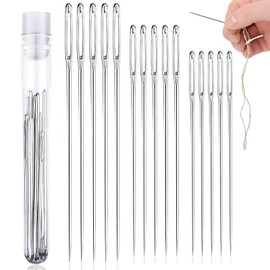 30 pcs Big Eye Hand Sewing, 3 Sizes Sewing Needles, Needles for Sewing, Large Eye Sewing Needles, Large Sewing Needles, for mesh, Denim, Silk, Canvas, Cotton