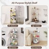 Binecer Corner Shower Caddy Standing, 3 Tier Shower Organizer Stand