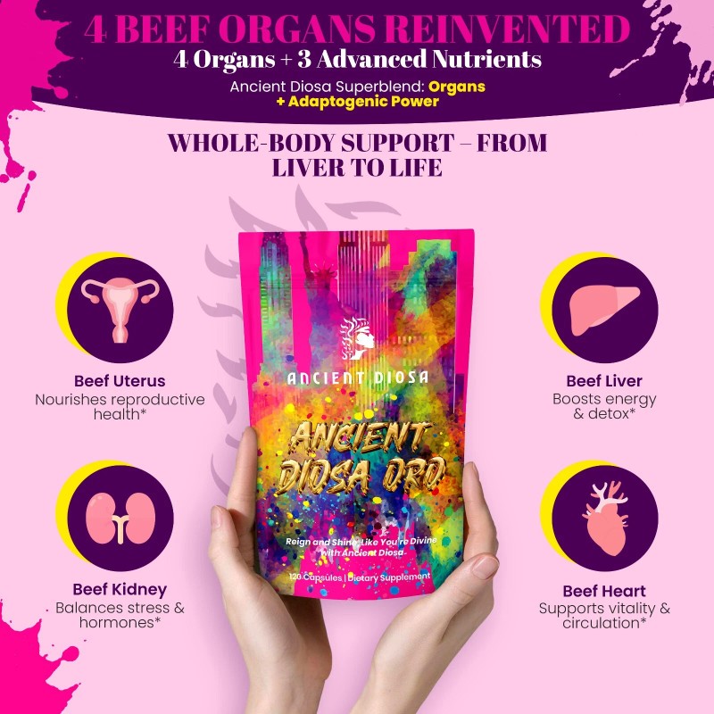 Ancient Diosa female focused beef organs supplement , 2 month