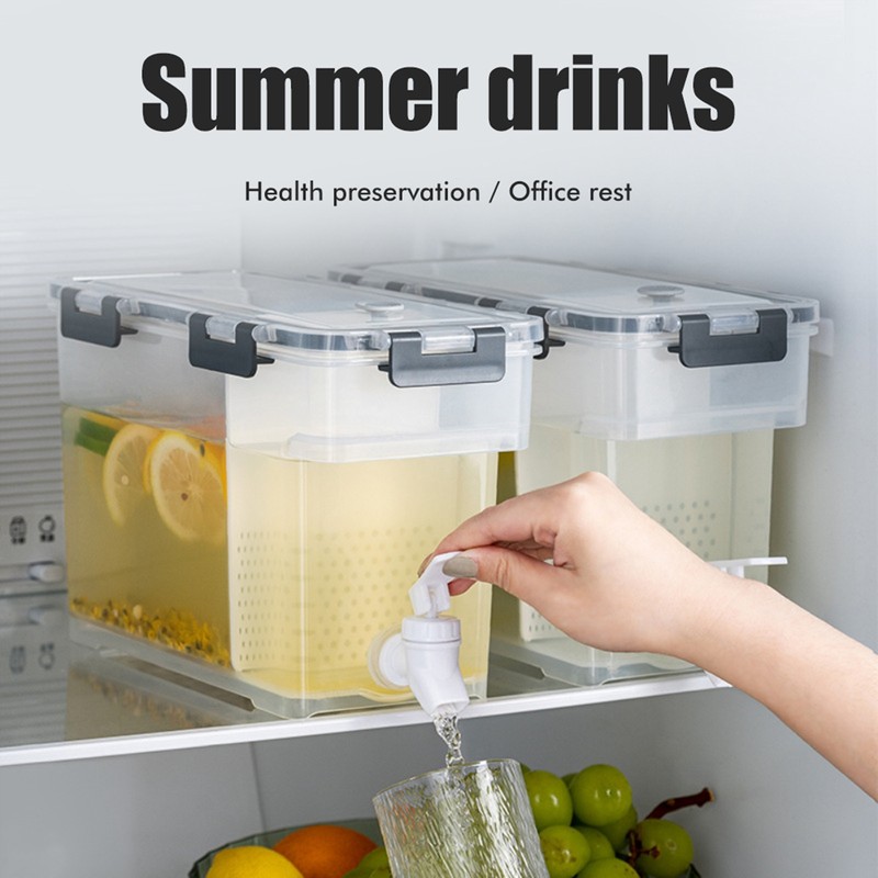 3.5 L Plastic Drink Dispenser Beverage Dispenser with Spigot Iced