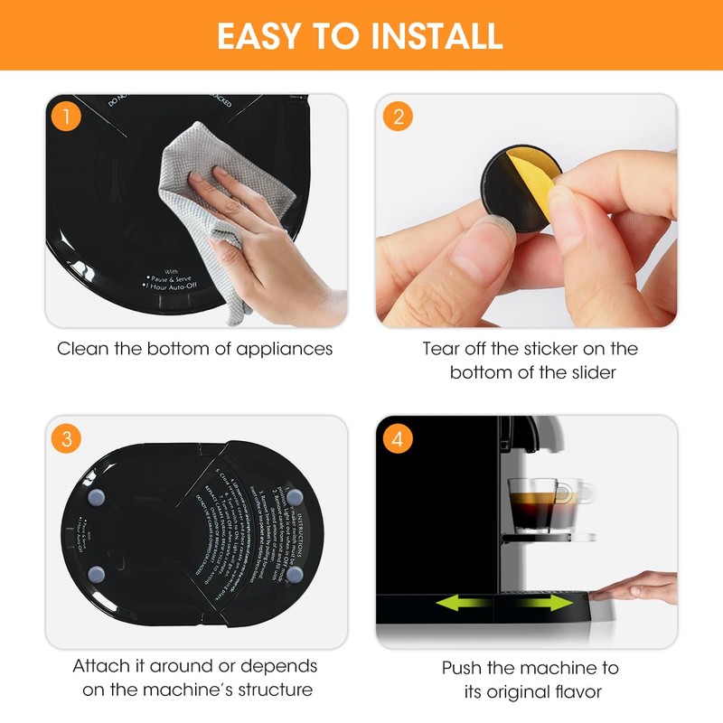 Aieve Appliance Sliders, 8 Pcs Small Appliance Slider for Countertop,
