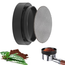 51mm Espresso Dosing Funnel and Stainless Steel Puck Screen, Magnetic Espresso Accessories Coffee Dosing Ring, Reusable Espresso Puck Screen Fits 51mm Portafilter Funnel, Reusable Strainers Tools