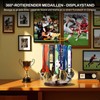 Enjoyard 360 Degree Rotating Medal Holder, Medal Holder for 30+