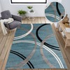 Rugshop Modern Wavy Circles Design Area Rug 7' 10" x