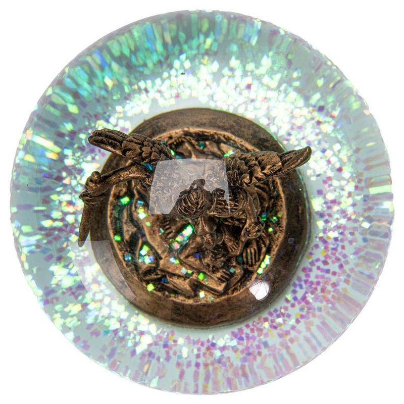 Snow Globe Archangel Michael Figurine with Prayer Message