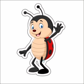 AMA shop COCCINELLA MOD.4 PVC sticker for Wall Decal Car Motorcycle Helmet Camper