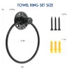 Industrial Towel Ring Rustic Pipe Hand Towel Holder Wall Mounted