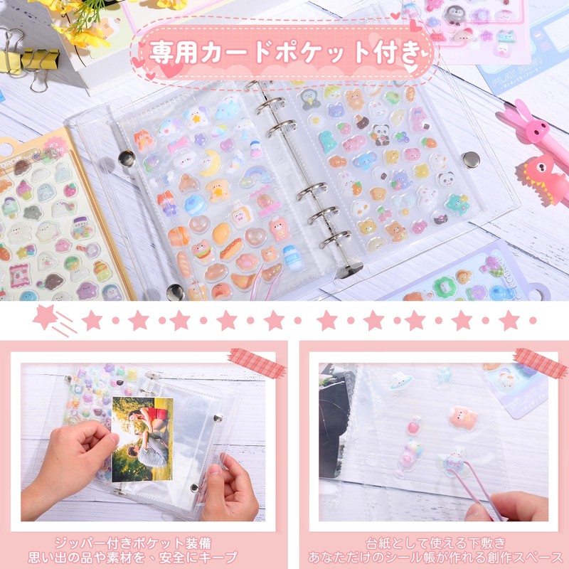 Seal Notebook, Transparent Mini Binder, M5, A8, A7, A6 Size,