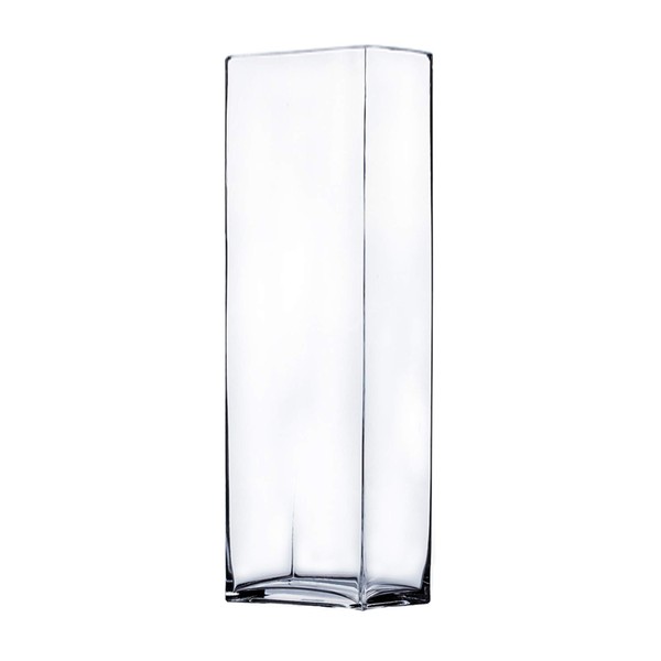 WGV Rectangle Block Vase, Length 6", Width 4", Height 14",