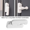 GWAWG 2PCS White Window Locks with 4Screws, Zinc Cast Alloy
