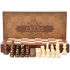 AMEROUS Wooden Chess & Checkers Set with Upgraded Weighted Chess