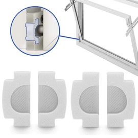 Toggle Bearing Cap Basement Window Fastener Replacement Part Set White Suitable for e.g. MEA Mealon 2 Pairs