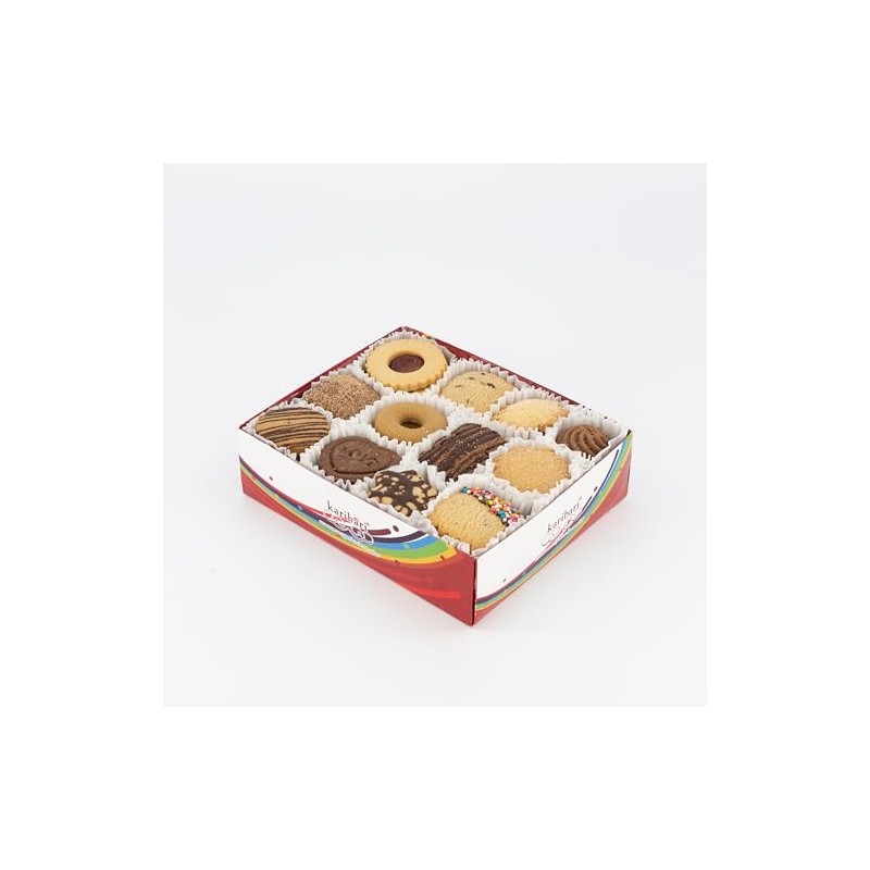 Karibari Surtido Arlequín, Paquete de 12 Tipos de Galletas Surtidas,