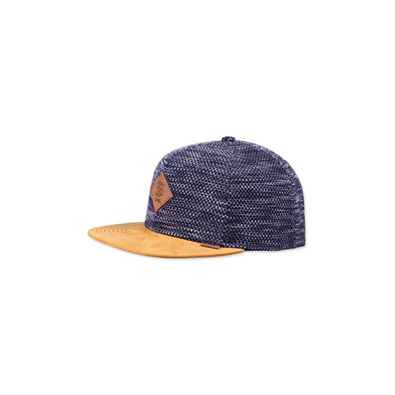 Djinns Melange Pique 6P Snapback Cap, navy