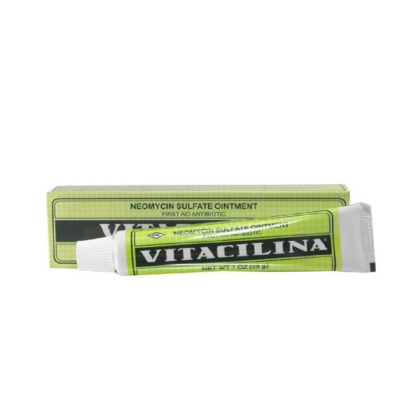Vitacilina First Aid Antibiotic Ointment 1 0z - (Ah! Qué Buena Medicina!) Pack of 2!!