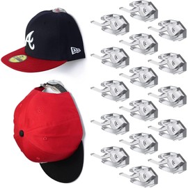 8 Ganchos para Sombreros para Montaje en Pared,Ganchos de sombrero colgador,8 ganchos para sombreros,8 adhesivos fuertes, 8 tornillos,para colgar sombreros, bolsos, auriculares, ropa（transparente）