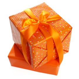 Stuffvisor Satin Orange Ribbon - 1/4 inch x 50 Yards, Double Face Solid Color Ribbon Roll, 100% Polyester Ribbon for Gift Wrapping, Crafts, Hair and Multiple Decorations