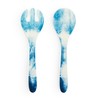 DEMDACO Tie-Dye Pattern - 11 Inch Blue/White Melamine Spoon Fork