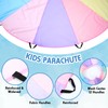 Arrowbash 1 Pcs Kids Play Parachute 6 ft Rainbow Pastel