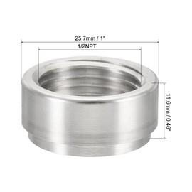MECCANIXITY Weld on Fitting Bung 1/2NPT Female Aluminium Alloy Pipe Thread Connector Silver Tone