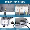 HOSPAOP Outdoor Socket IP66 Weatherproof, Double Socket Outdoor with Switch,