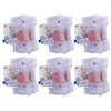 6pcs DZ47‑63 2P 6‑63A Transparent MCB Mini Circuit Breaker Air