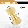4PCS Brass Compression Tube Fitting 1/4 Compression Fitting 1/4" Tube