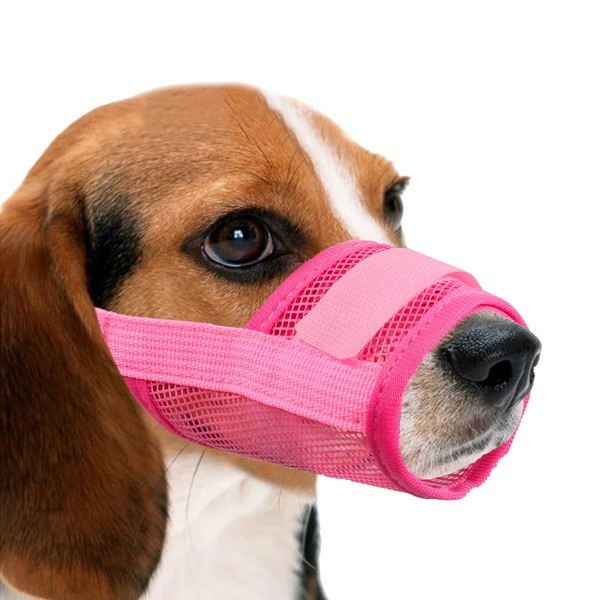 YAODHAOD Nylon Mesh Breathable Dog Mouth Cover, Quick Fit Dog