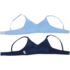 ToBeInStyle Paquete de 6 sujetadores de entrenamiento inalámbricos de copa suave, para niñas, Paquete de 6: Estrellas punteadas pastel oscuro, 34A