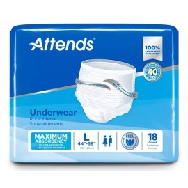 Attends Disposable Underwear Large Heavy 18 Ct
