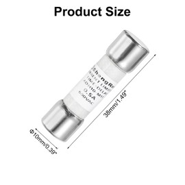 MECCANIXITY 600V 0.5A Time Delay Fuse Fast Blow Glass Fuses Generic Current Limiting Protection Time Delay Cartridge Fuse for DIY Inverter Circuit Board Glass Fuses 5Pack