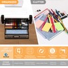 Sliding Under Desk Drawer Organizer No Drilling 2 Drawers Slide
