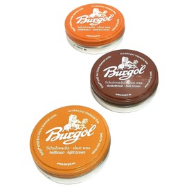 Burgol Shoe Care Set Shoe Wax Colour Set Brown Tones Shoe Wax 100 ml Tin