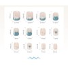 24pcs Cute Nail Stickers Nail Tips Pearl Blue Short Nails