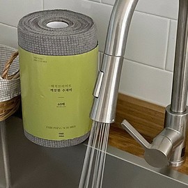 Magic Bright Disposable Clean Kitchen Dishwashing Scrubber Roll Type 60 Sheets / 매직브라이트 일회용 깨끗한 주방 설거지 수세미 롤형 60매