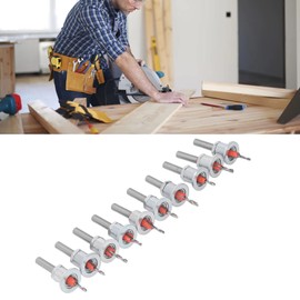 Countersink Drill Bit Set, 10PCS Countersink Set with Adjustable Drill Bit Depth Stop Tapered, Carbide Tipped Countersink Bit Snappy Tools Quick Change for Wood Plastic Soft Metal
