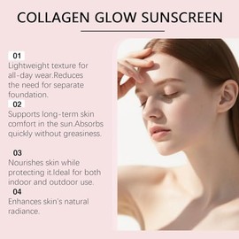 Glow Boost Sunscreen, SPF50 Broad Spectrum Daily Facial Sun Cream, No White Cast Light Non-Greasy Hydrating Sun Lotion, Radiant Finish Suitable for...