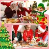 4 Sets 7 Inch Desk Goose Outfit for Christmas Winter,Warm