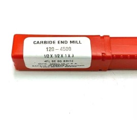 HTC 1/2" 4 FLUTE SOLID CARBIDE END MILL HTC #120-4500 1" FLUTE X 3" OVERALL