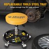 YELLOW JACKET Rolling Mechanic Stool with Wheels Pneumatic Garage Shop